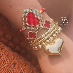 Red Heart miyuki bracelet