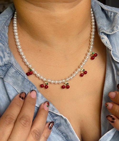 Cherry Pearl Necklace