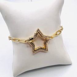 Gold circon star bracelet