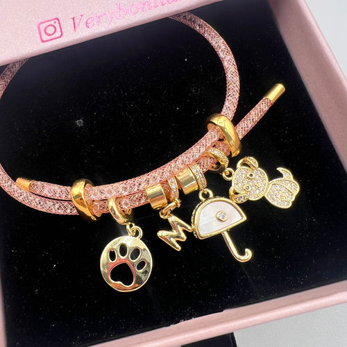 Dog multi dije Bracelet