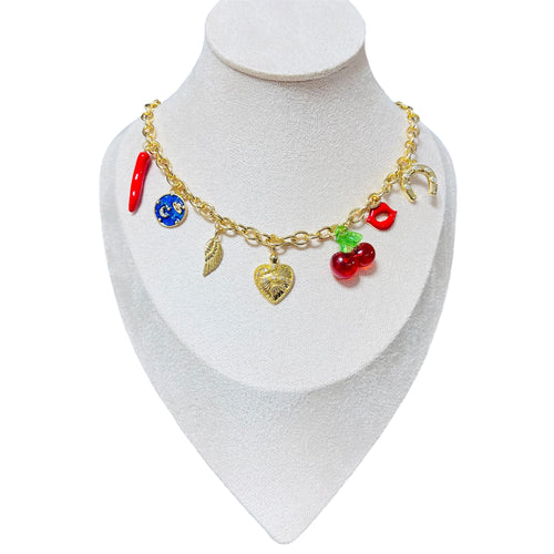 Multi charm 🍒 necklace