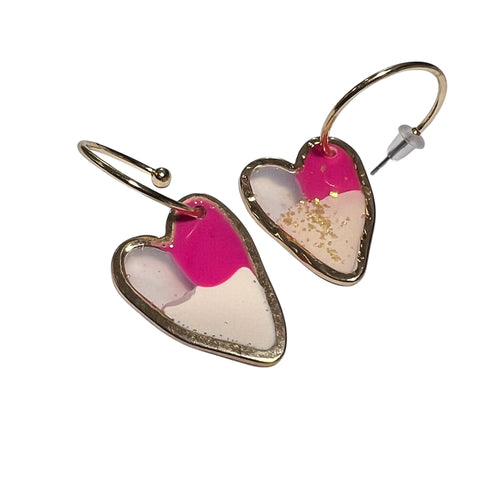 Pink heart Earring