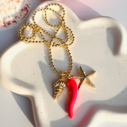 Pink multi charm Necklace