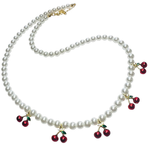 Cherry Pearl Necklace