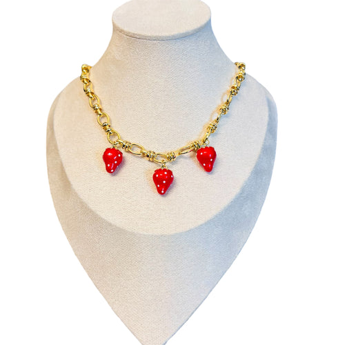 Gold cherry a Necklace