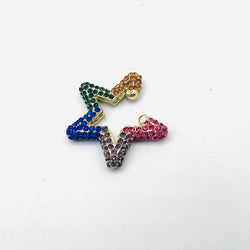 Multi color star earcuff