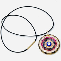 Big eye full circon Necklace