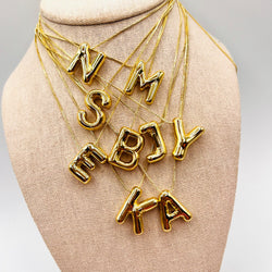 New gold initial necklace