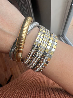 Double gold and Silver Bracelet