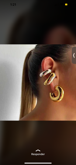 TREND gold and Silver earcuff