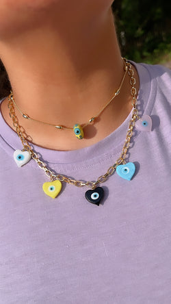 Eye heart necklace