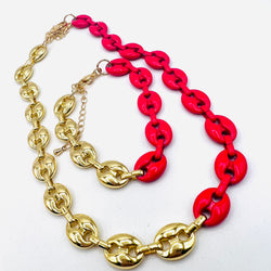 Bicolor GG Necklace Bracelet