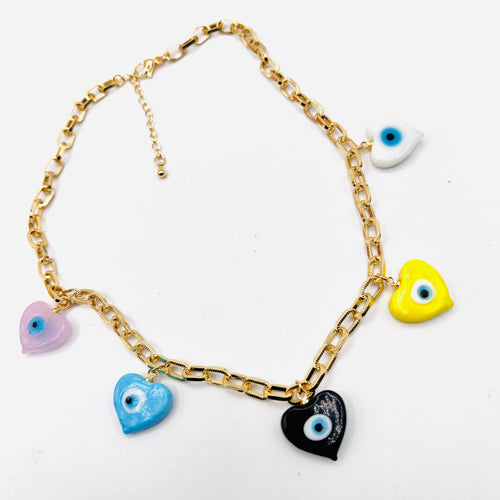 Eye heart necklace