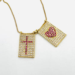 Cross And Heart Necklace