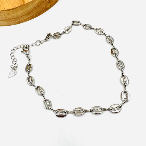 G silver Anklet