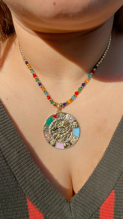 Big eye colors necklace