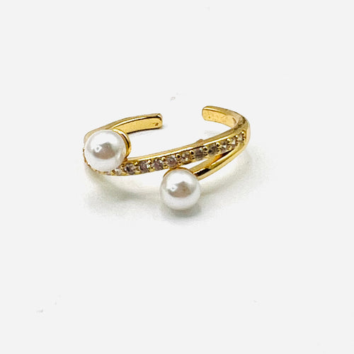 Doble Perla Ring