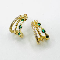 Green circon earring