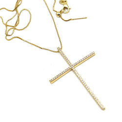 Cross circon necklace