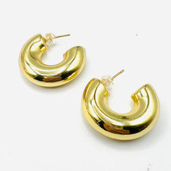 Gold and Silver shunky Earring