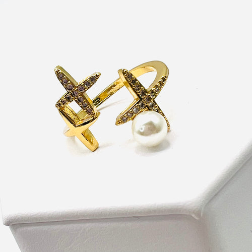 Gold Pearl Ring