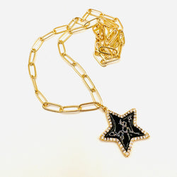 Black star necklace