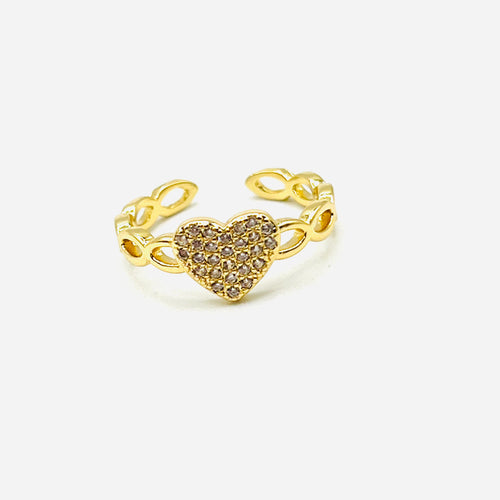 Heart circon Ring